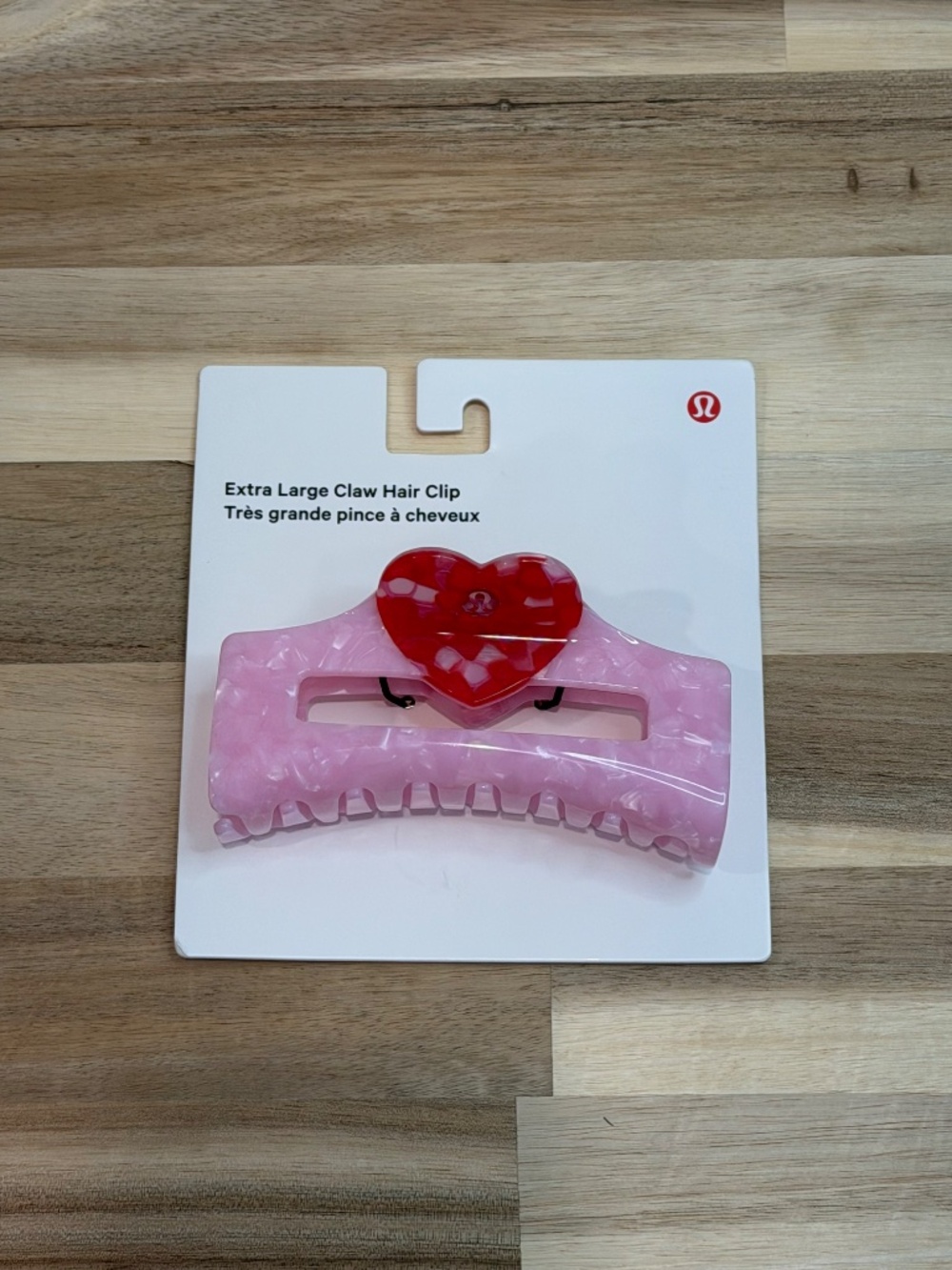 NWT Lululemon Extra Large Claw Hair Clip Blush Blend/Oxford Red